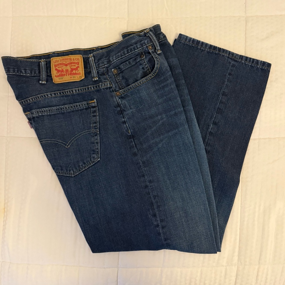 Levi's Men's Straight Jeans in Dark Blue